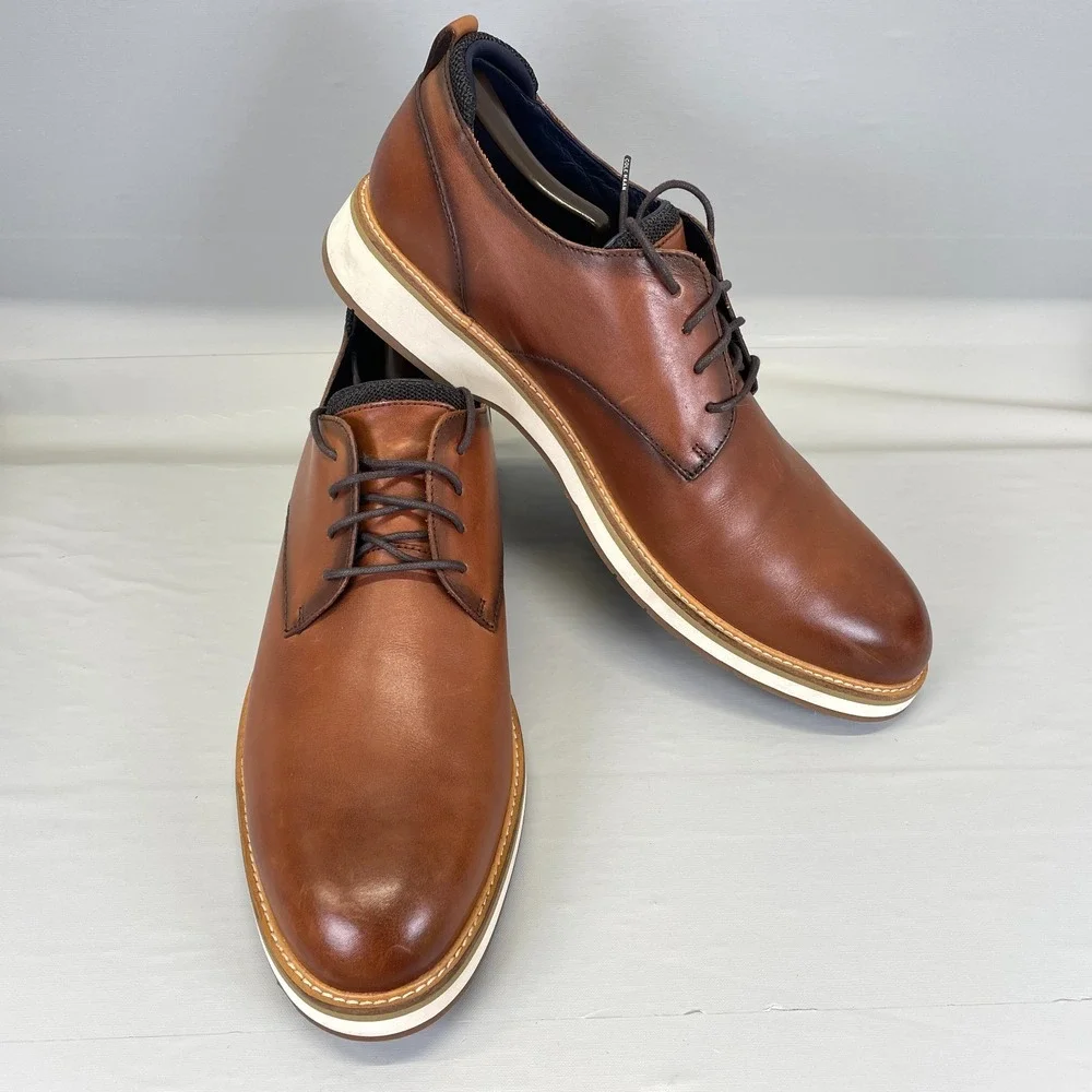 Cole Haan Grand 360 Shoes Mens Size 13 M Brown Leather Comfort Casual Sneakers